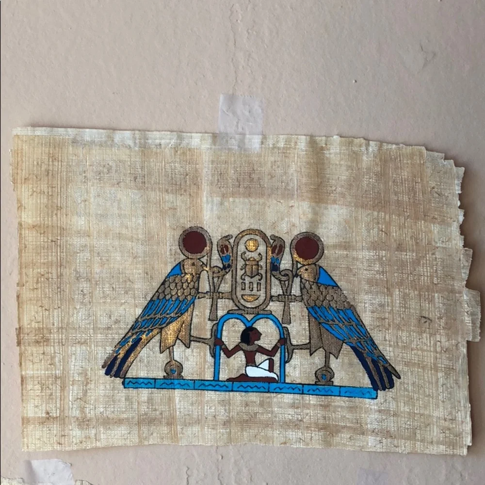 Egyptian papyrus art (set of 2)